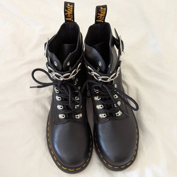 DR. MARTENS | DOC MARTENS 1460 Pascal Women's Chain Lace Up Boots, Sz 9, NIB! - Picture 3 of 9